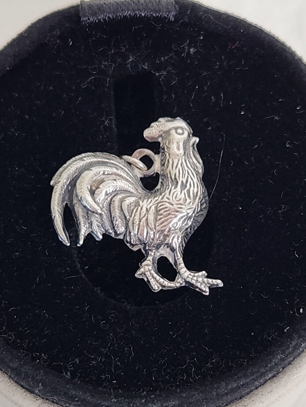 Silver Rooster Charm Chinese Zodiac